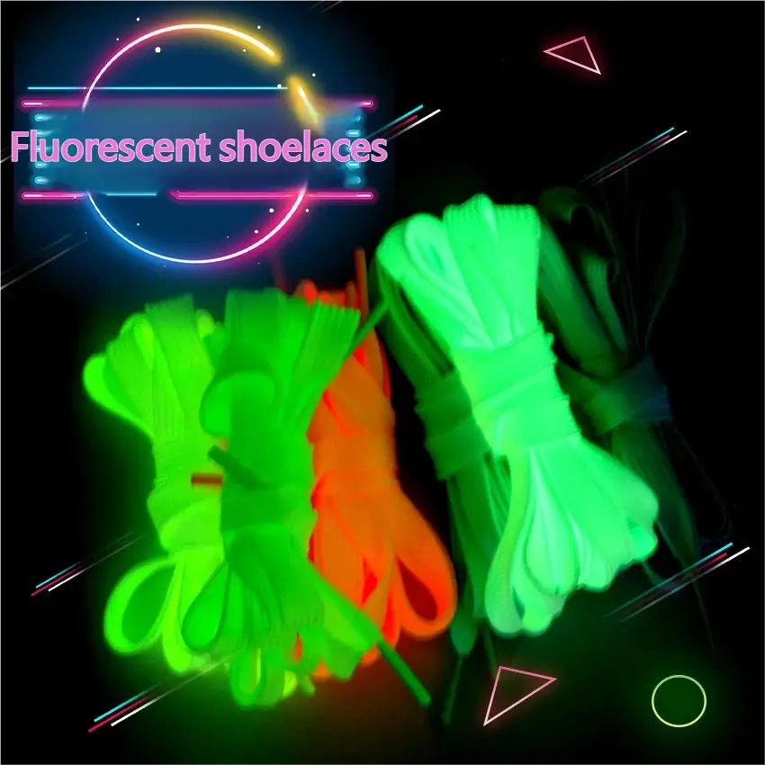 Glow In The Dark Fluorescent Shoelaces Precision Braided Luminous Shoe Laces Multiple Light Absorbing Glowing Shoelaces For Sneakers And Casual Shoes