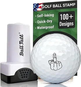 Golf Ball Stamp - Self-Inking Marker - Quick-Dry Permanent Marking Tool, No Leaks or Refills, Reusable & Waterproof Golfing Stamper