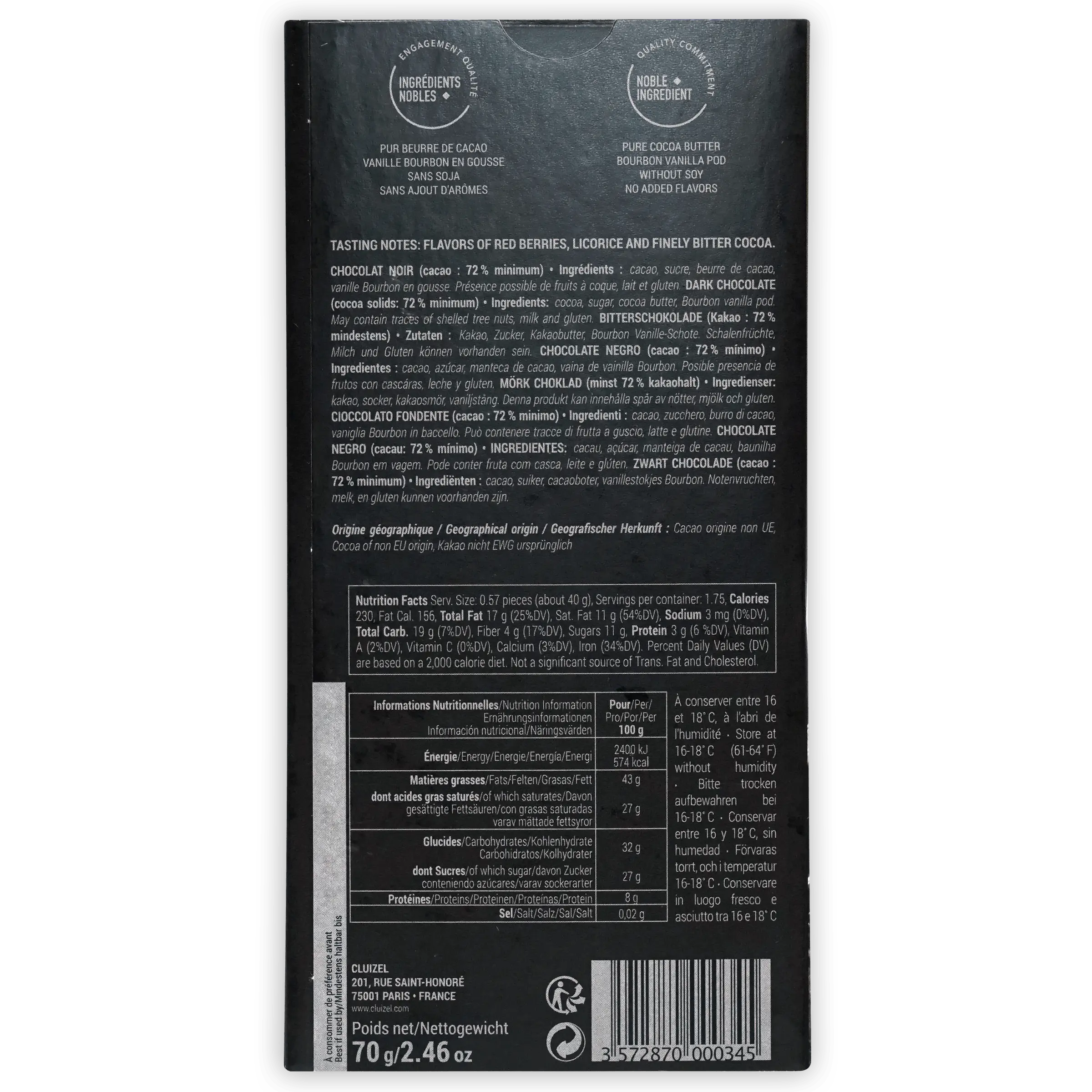 Michel Cluizel Noir 72%