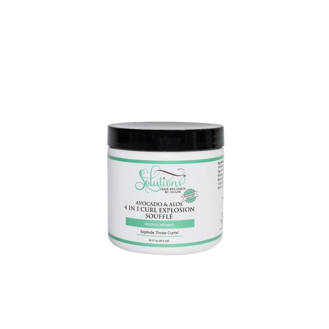 Solutions Hair Regimen Avocado and Aloe 4 in 1 Curl Explosion Soufflé 16oz