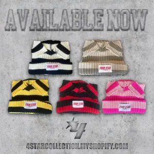 FOUR STAR Distressed Beanies for Men and Women