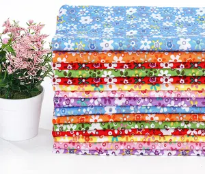 15 Pcs 20 x 20 Cotton Floral Square Quilting Patchwork Fabric Colorful Printed Fat Quarter Bundles for DIY Crafts Cloths Handmade Supplies