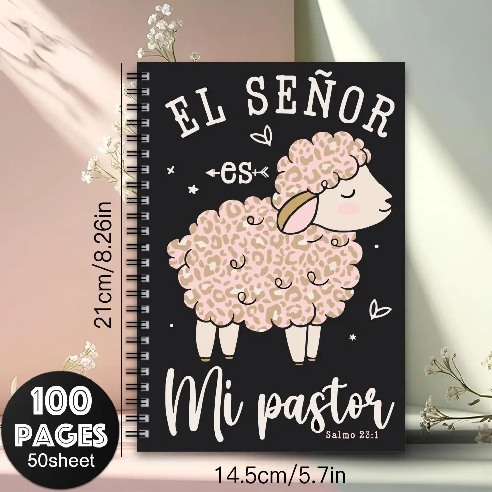 1PC 5.5x8.3in Christian Spanish Bible Verse Spiral Notebook, Family Office Planner, Mexican Gift Notebook, Christian Bible in Spanish, Prayer Journal, Personal Organizer, Devotional Notebook, Daily Devotional Journal, Church Notes Journal