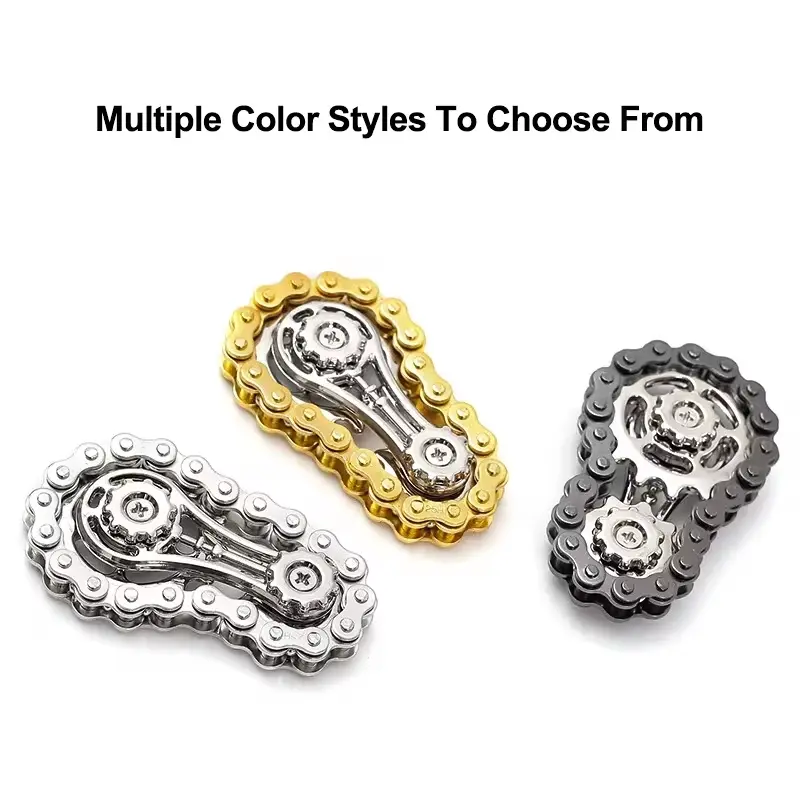 Sprockets Flywheel Fingertip Gyro Fidget Spinner Antistress Anxiety Stress Relief Fidgeting Fidget Metal Bike Chains EDC Spinner Fidget Toys For Man