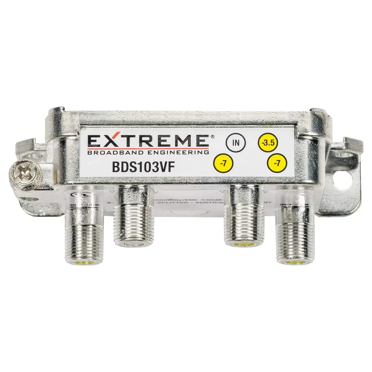 Extreme Broadband BDS103VF 3-Way Digital Vertical Splitter -RG6 Coaxial Splitter