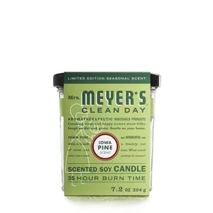 212 MAIN Scented Candles - 7.2 oz Clean Day White Iowa Pine Aroma Soy Candles, 35 Hours Burn Time, Home Decor Item for Sports & Outdoor Camping & Hiking, Pack of 6