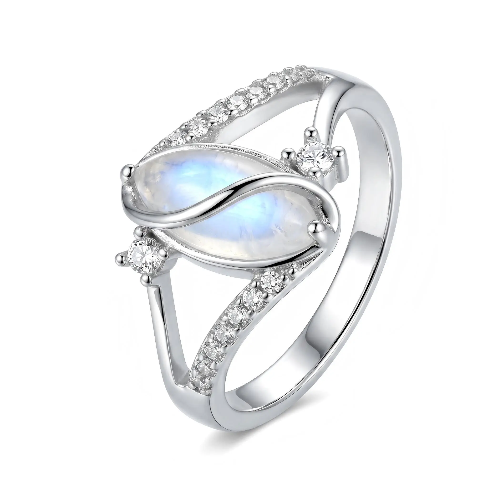 IXLUCK Moonstone Ring for Women, Unique Natural Healing Crystal, Hypoallergenic Daily Wear Jewelry, Meaningful Anniversary Gift for Mom, Energy Crystal Ring, Meaningful Gifts, Natural Gemstone Ring, Caring Tips For Long Lasting Shine