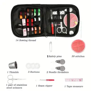 Sewing Kit for Adults with 30pcs Multicolor Threads &amp; Needles. Best Emergency...