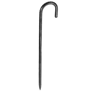 16-Inch Rebar Stakes – 16 Pack Heavy-Duty J Hook Galvanized Steel Ground Anchors