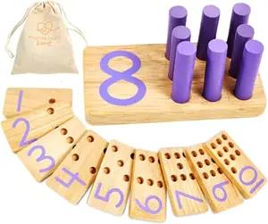 Counting Peg Board - Montessori Math and Numbers for Kids