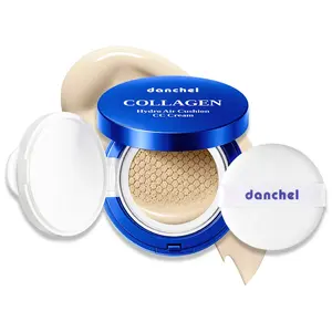 danchel Collagen Air Cushion CC Cream, Skincare-Infused Foundation, Long-Lasting Wear, Buildable Medium Coverage, Lightweight & Blendable, Natural Dewy, Non-Cakey, Skin-Like Finish, Ideal for Fair to Medium Skin Tones