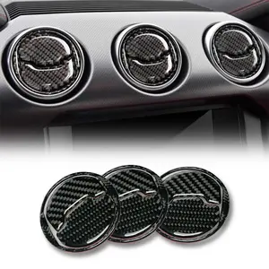 Real Carbon Fiber Interior Air Vent Outlet Cover Trim – For Ford Mustang 2015–2020