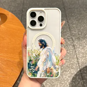 Premium TPU Magnetic Smartphone Case, Aesthetic Flower Design, MagSafe-Ready, Anti-Fall Resistance, Ultra-Thin, Waterproof, Compatible with iPhone 11/12/13/14/15/16 & Pro Max, Everyday Mobile Phone Accessories