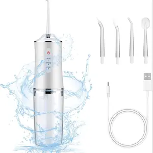 Electric Flosser Cordless Design, 3 Modes & 4 Nozzles, Rechargeable Portable Dental Care Tool, Ideal for Travel & Home Use, Perfect Christmas Gift, Lightweight
