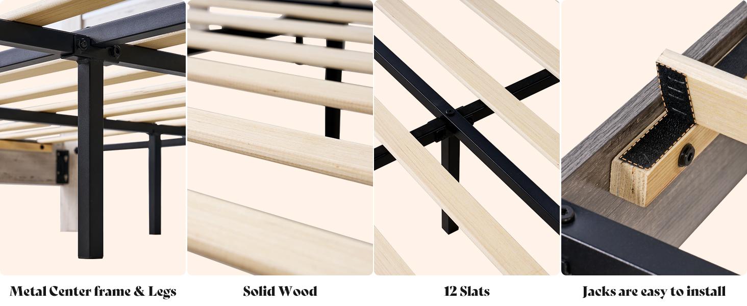 AMERLIFE  Farmhouse Bed Frame with 49.2" Barn Door Headboard, Platform Bed Frame with Wood Slats, Under Bed Storage Space, Noisy Free, Easy Assembly/Best Gift Ideas/Christmas Gifts