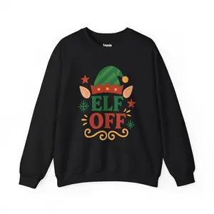 Elf Off sweatshirt | Christmas elf hat graphic crewneck