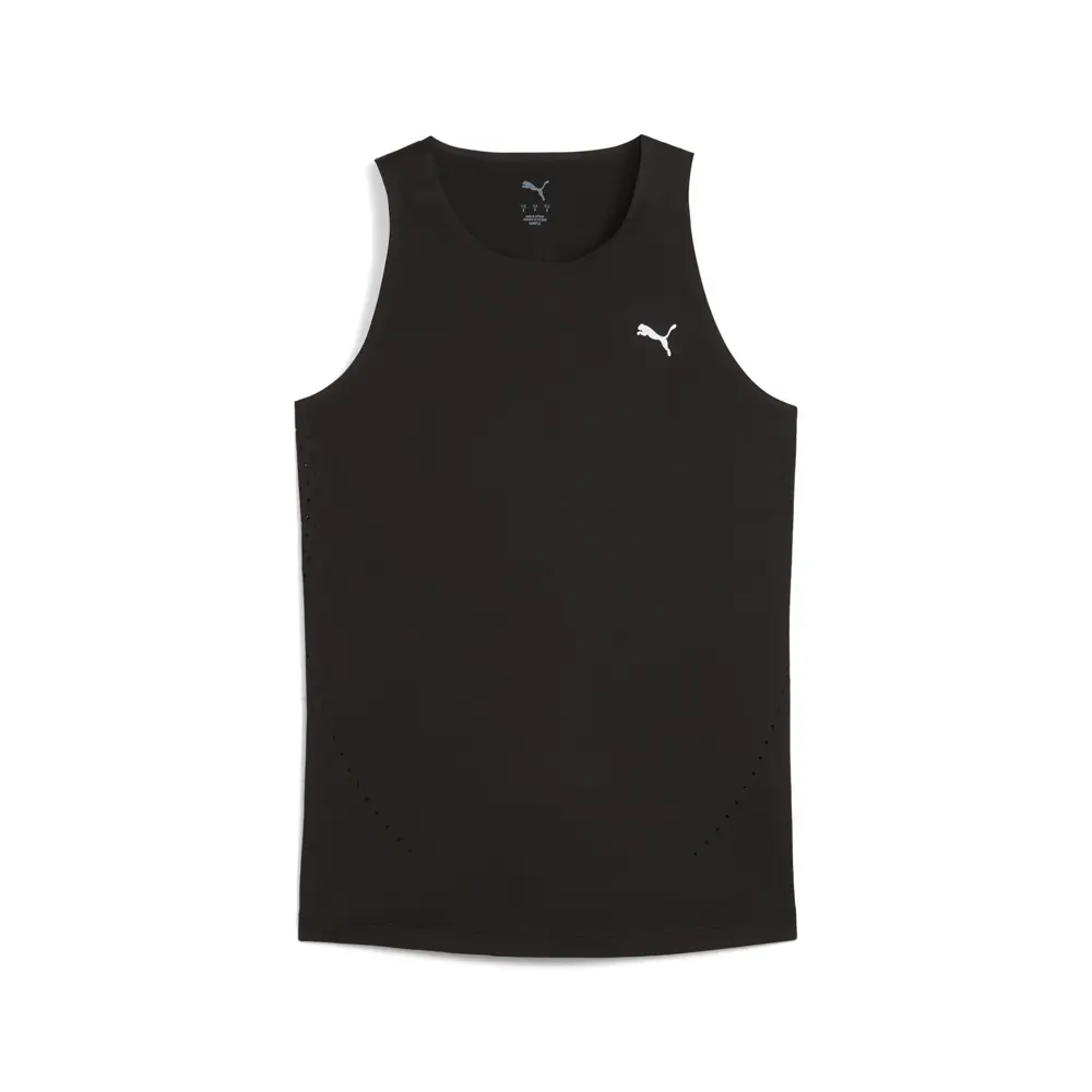 PUMA Womens Run Cloudspun Crew Neck Athletic Tank Running  - Black