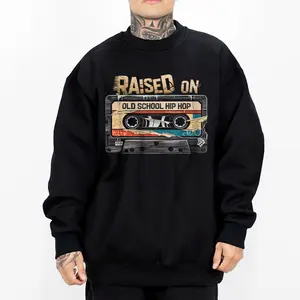 Chicano Clothing, Mexican Clothes, Lowrider Clothes Raised On Old School Hip Hop Unisex, Oversized Graphic Tee Medium Heavy Sweatshirt Hoodie for Men & Women