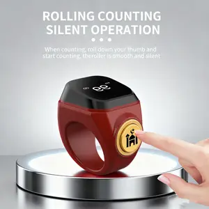 Muslim Islamic Zikr Prayer Counter, 33/99 Dhikr Vibration Reminder, APP Sync, Waterproof Design, Long Lasting Battery, Smart Electronic Beads