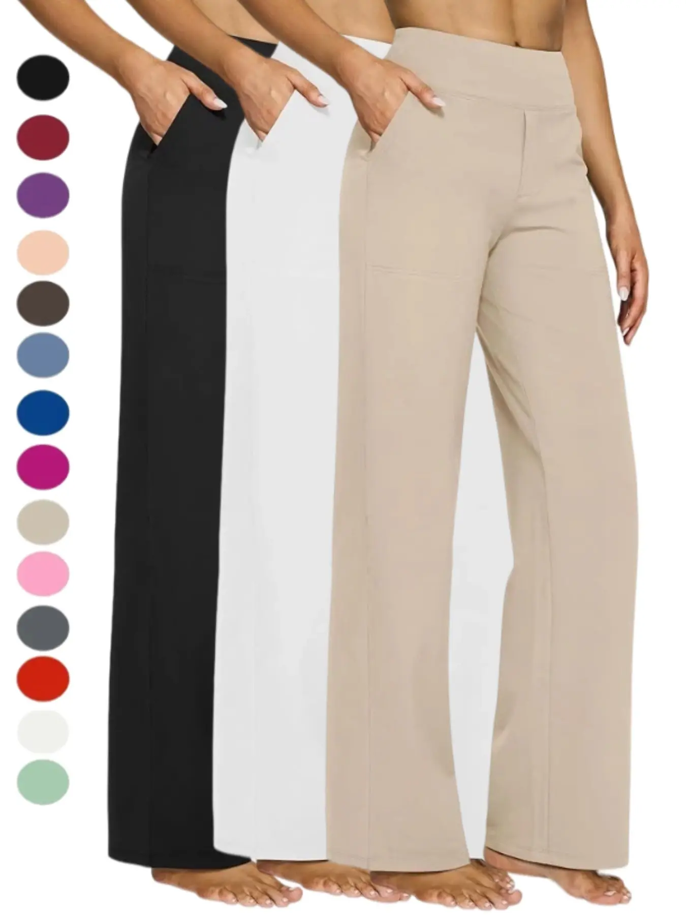 2026 Loose High-Waist Women's Wide Leg Pants with Pockets, Comfortable Athletic Sweatpants, Casual Sportswear