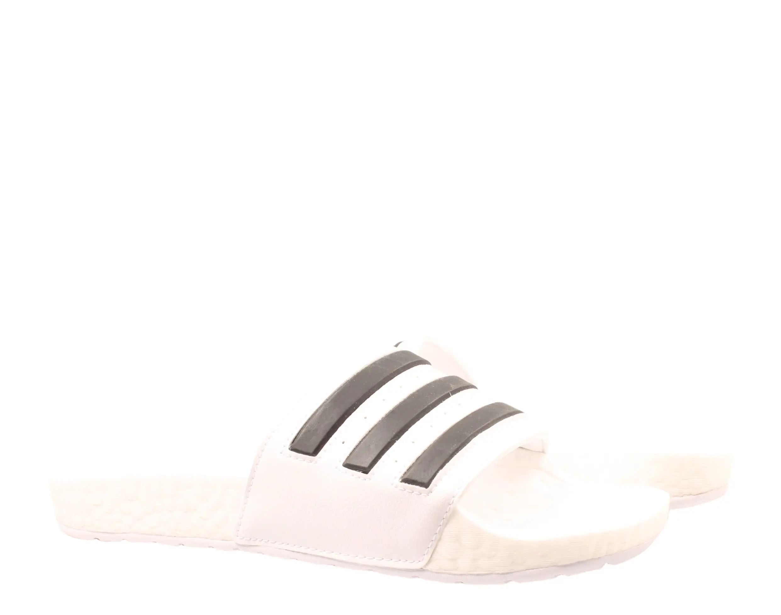 adidas Adilette Boost Slide in White/Black | Slip-On