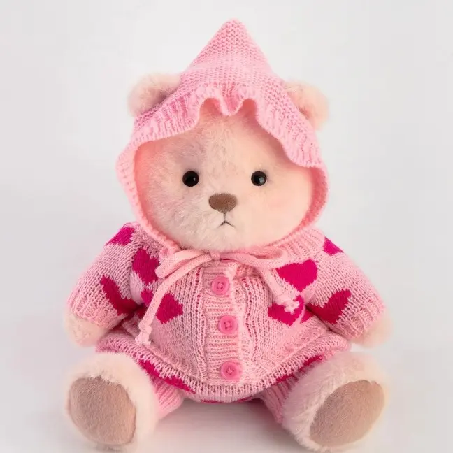 Love Heart Sweater With Pink Bear