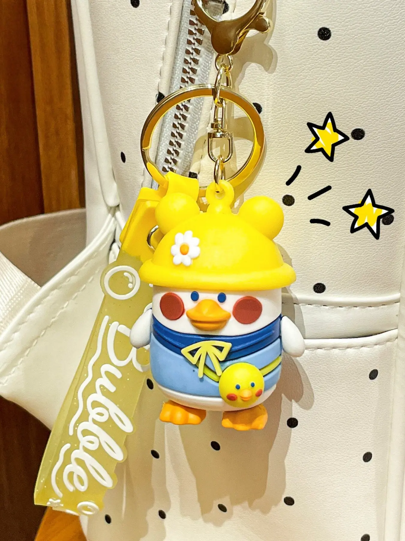 Cute 3D Rubber Duck Keychain, Cartoon Duck Bag Charm, Backpack Pendant, Durable Hat Scarf Mini Duck Pendant, Perfect Gift for Girls, Women, Teens, Kids, Summer Daily Accessory, Purse Accessory, Keychain Accessories, Keychains Cute