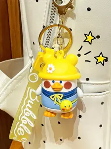 Cute 3D Rubber Duck Keychain, Cartoon Duck Bag Charm,Backpack Pendant ，Durable Hat Scarf Mini Duck Pendant, Perfect Gift for Girls, Women, Teens, Kids,Summer Daily Accessory,Purse Accessory