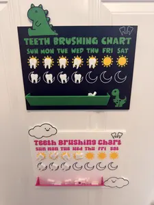Magnetic Tooth Brushing Chart for Kids – Fun Daily Teeth Tracker