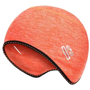 Skull cap thermal beanie with inner liner and glasses holes