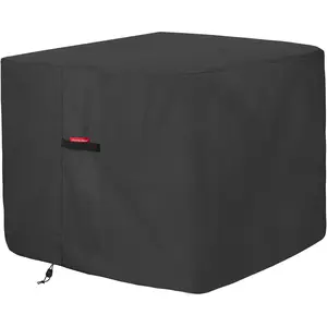 Waterproof AC Covers – Heavy Duty Square Air Conditioner Cover for Outside Unit Up to 30''L x 30'' x 32'', Black