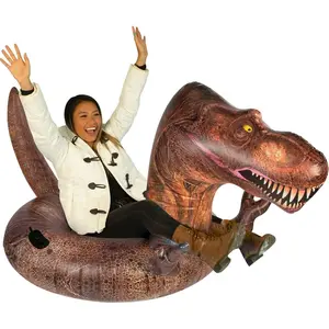 SnowCandy T-Rex Inflatable Snow Sled - Perfect for Winter Fun