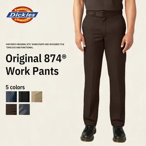 Dickies Original 874® Work Pants, Workwear, Menswear Plain Classic, Coverall-Inspired Style, Comfortable, Easy Care, Wrinkle-Resistant, Timeless Classic