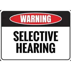 Selective Hearing, Optional Hearing, Warning Child, Love Warn Sign, Listening Sign Decor, Room Decor, Metal Sign, Sign Decor Outside Barn Gift Farm Life Farmer Love Farm Goat Lovers Retro Metal Tin Sign Coffee Bar Wall Decor