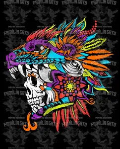 Mexico Azteca Warrior DTF Transfer