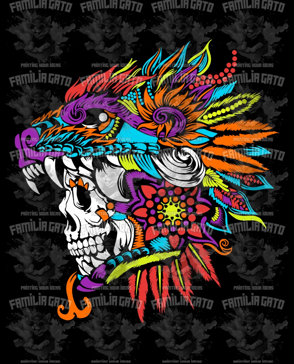 Mexico Azteca Warrior DTF Transfer - Handmade Crafts Specialty Supply for Toys & Hobbies DIY Projects