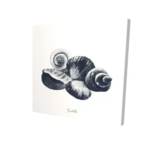 Begin Home Decor 2080-2424-CO129-1 24 x 24 in. Blue Seaside Shells Canvas - Marine Blue Aquatic Decor