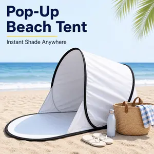 Portable Pop-Up Beach Tent, Lightweight Sun Shelter with Carry Bag, Lightweight Canopy, Quick Open Outdoor Shade Tent for Beach, Camping & Picnic