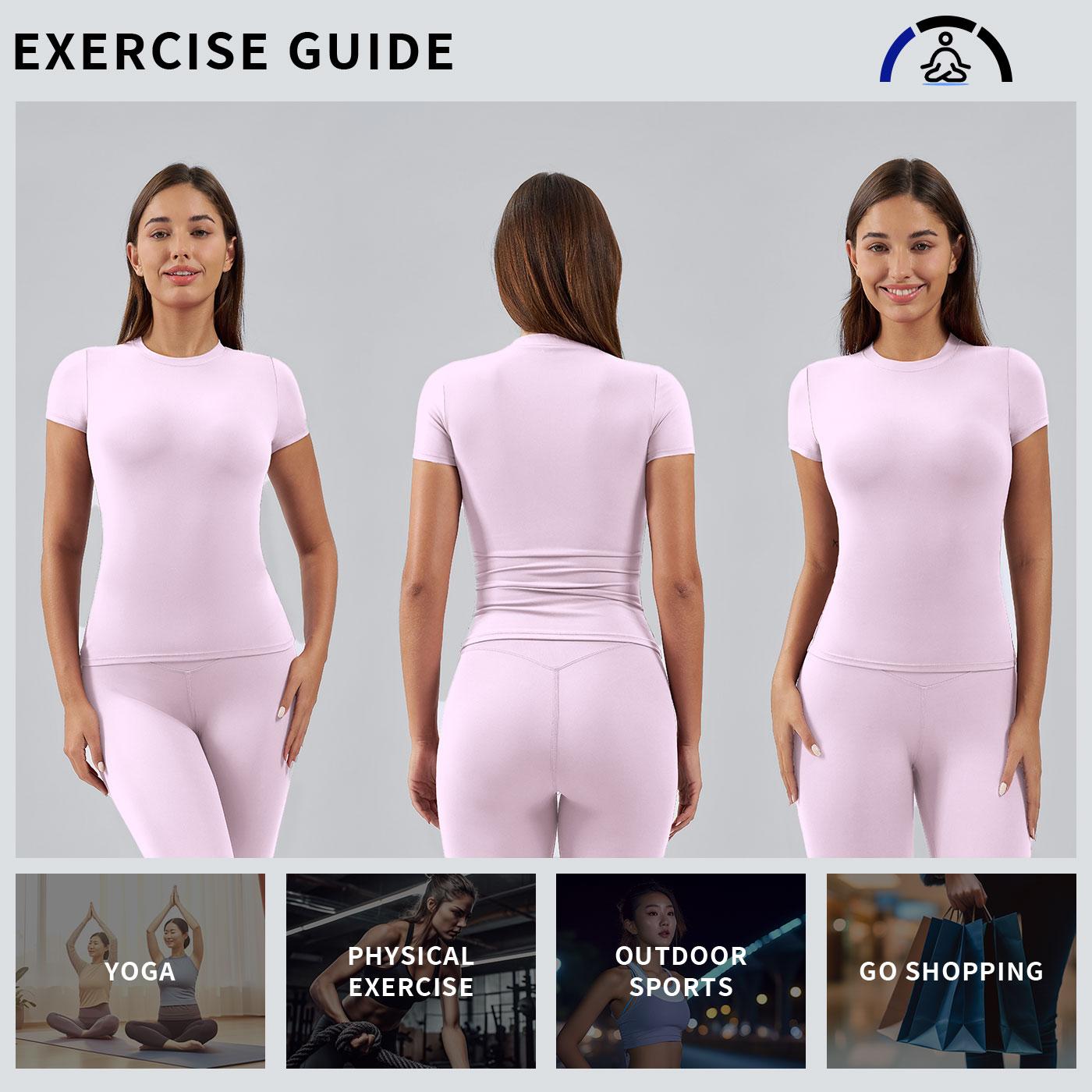 Tenwolf Women's Quick-Dry Slim-Fit Short-Sleeve Sports Top - Athletic Fashion, Fitness Sport Top, Activewear Clothes for Gym, Yoga, Women's Everyday Wear, Women's Clothes