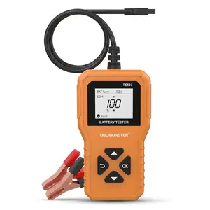 Car Battery Tester 6V 12V 24V | 100-2000 CCA Digital Analyzer | Auto Battery Health Checker for Cars SUVs Motorcycles | OBDMONSTER TE503