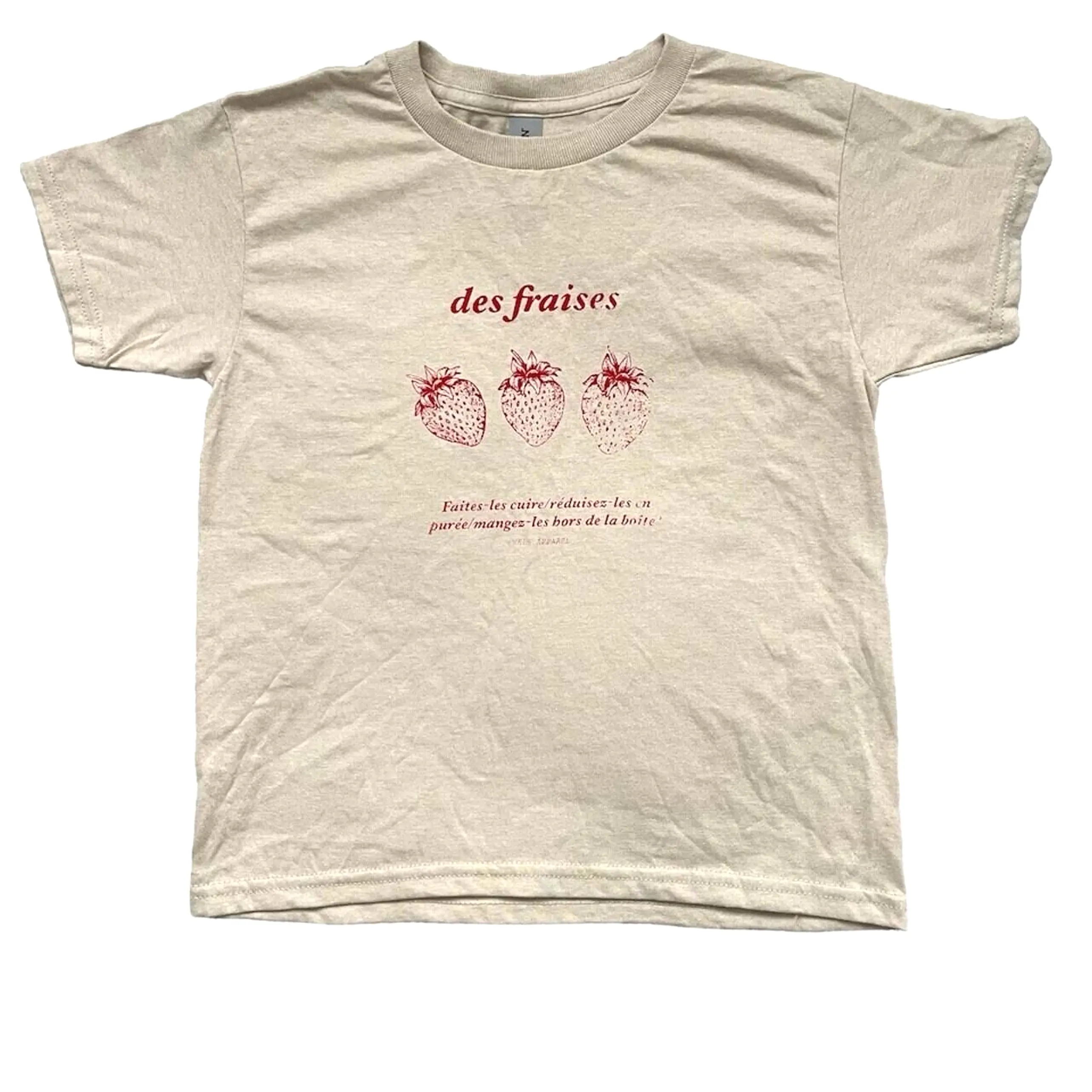 Vintage French STRAWBERRY COQUETTE baby tee fit, Hand Screen Printed, Unisex Baby tee Fit, Handmade gift apparel, unique, y2k
