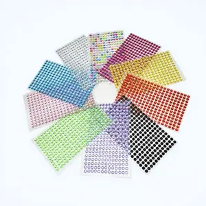 4mm Self-Adhesive Rhinestone Stickers, Sparkly DIY Gems for Nail Art, Phone Cases, Car Decor, Crafts, Scrapbooking. Creative Glittering Embellishments. 1 Pack.