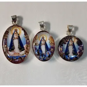 Medal of Our Lady of Charity - Caridad del Cobre   Flowers - Guadalupe Collection