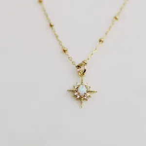 Dainty Opal Star Necklace | Celestial Jewelry | Dainty Necklace For Her