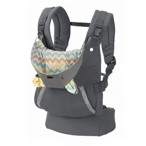 Hands-Free Ergonomic Baby Wrap Carrier, Koala Bear & Fox Theme, Face in Front Carry and Back Carry with Removable Character Hood for Infants and Toddlers 12-40 lbs