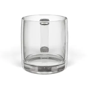 Engraved Glass Coffee Mug 12.25oz — Classic Clear Mug with Personalized Etching