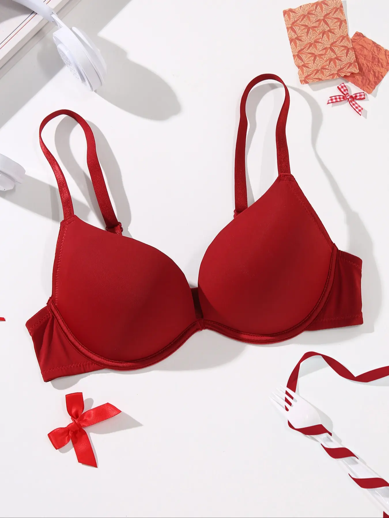 Women's Seamless Underwire Push Up Bra with Steel Ring, Anti-Sagging, Medium Support, Fitted, Casual Style, All Seasons, Daily Wear, Underwear