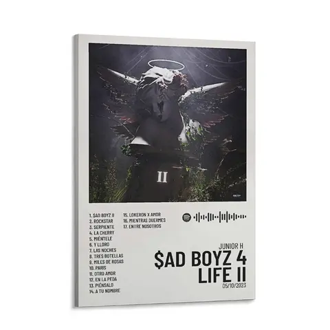 Sad Boys 4 Life II Music Album Artistic Canvas Poster Print - Decorative Aesthetic Wall Decor, Room Decor Accessories, Holiday Home Gift for Bedroom (Home Supplies, Posters & Prints)