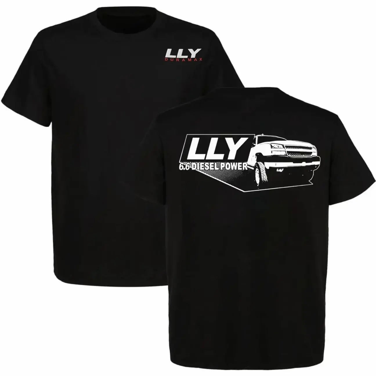 LLY Duramax Chevy Trucks Men's T-Shirt Short Sleeve Premium Cotton Tee for Fans All Seasons Car Enthusiast Made in USA Ultra Cotton T-Shirt 3V