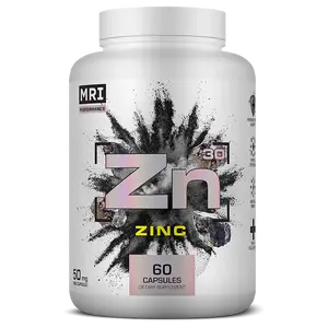 MRI Performance Natural Zinc 50mg Dietary Supplement Capsules - Supports Fitness, Protein Synthesis, Muscle Health